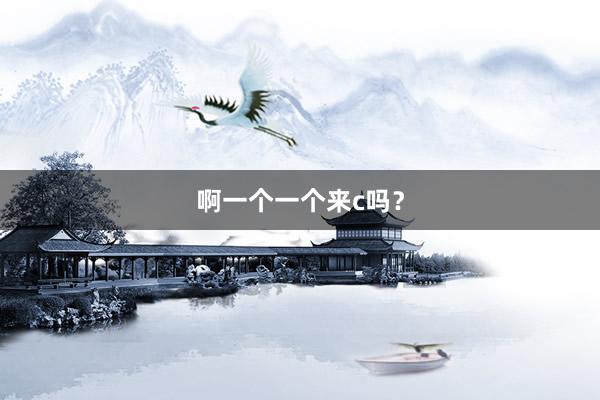 啊一个一个来c吗？